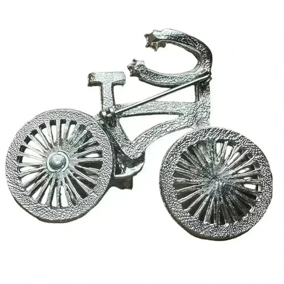 Rhinestone Bicycle 2” Tall x 2 1/2” Wide - Picture 2 of 3